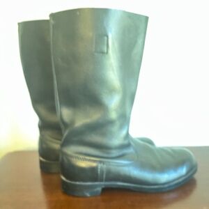 Russian Officer's Field Boots, Black Leather